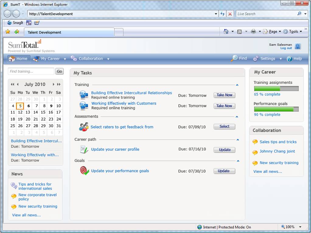 Learner Dashboard with Collaboration